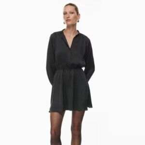 BABATON - Lexington Black Satin Dress - 2XS